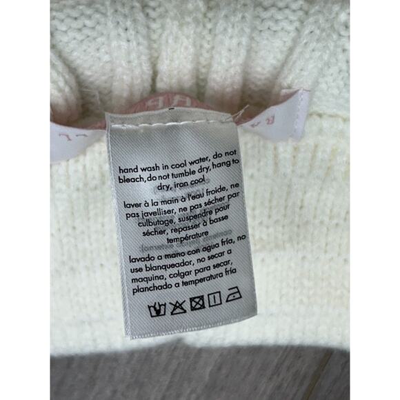 NWT Rachel Parcell Womens Ivory Elastic Waist Cable Knit Sweater Shorts Size M - Picture 5 of 8